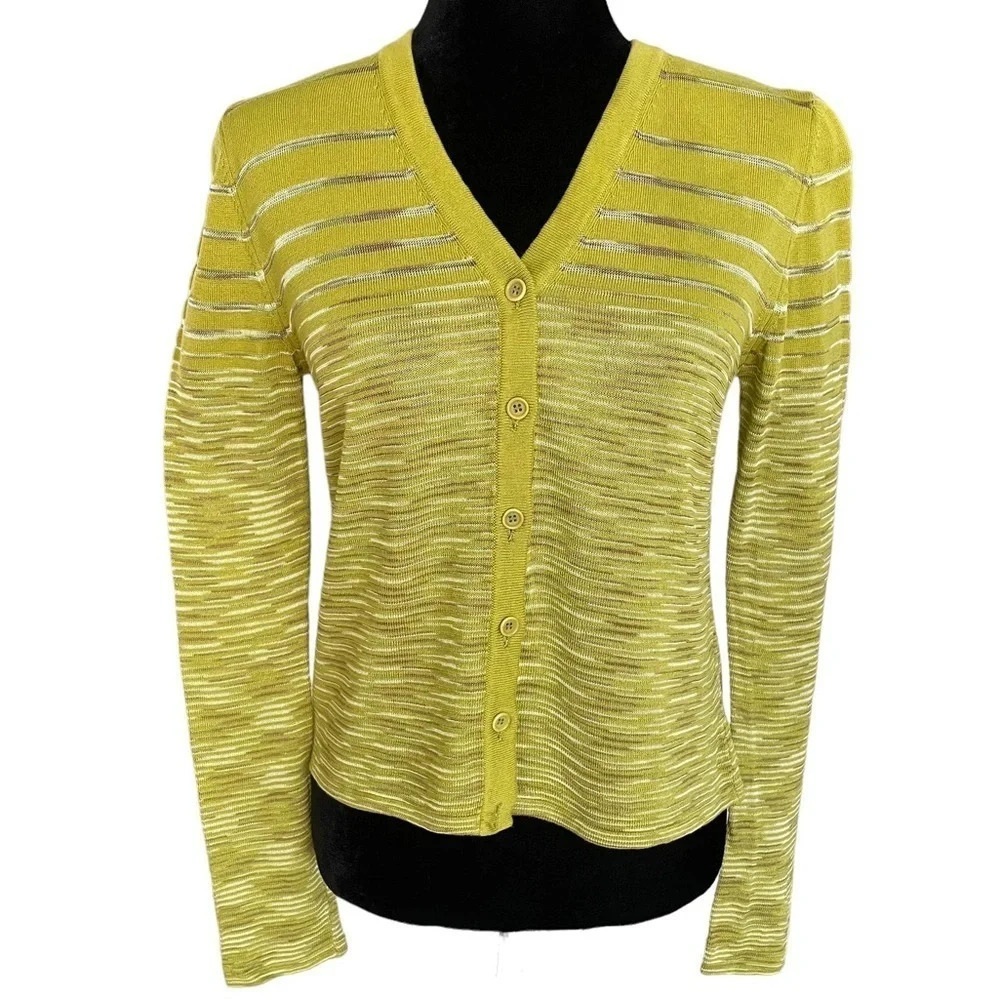 Vintage Missoni Striped V-Neck Cardigan Sweater It 42 Or Us 6 — image 7 of 7